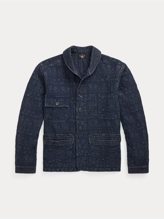 RRL Other - Polo Ralph Lauren RRL Indigo Jacquard Deck Overshirt Men’s Size Large